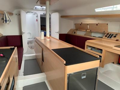 Galley of Raceberry, a Pogo Structures Pogo 12.50 sailboat at Grad Pula, Croatia