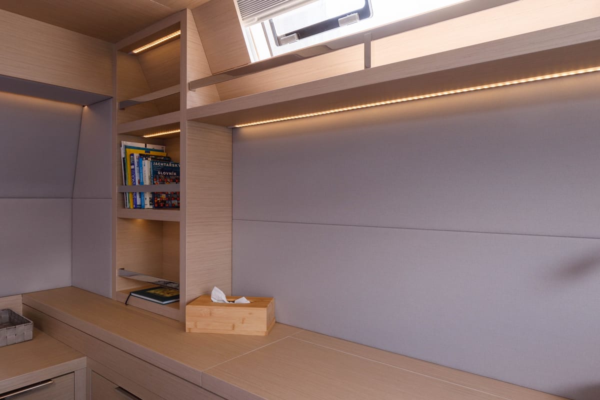 Cabin on Adel, a Lagoon 55 catamaran at Lavreotiki Municipal Unit, Greece