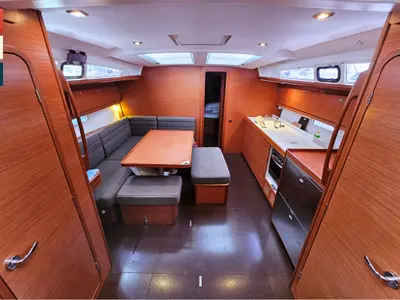 Salon of Rubato, a Dufour 460 GL sailboat at Grad Kaštela, Croatia