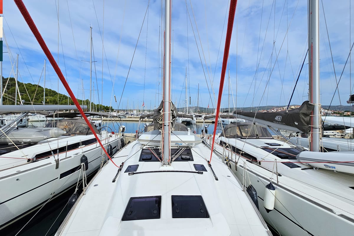 Rubato, a Dufour 460 GL sailboat at Grad Kaštela, Croatia
