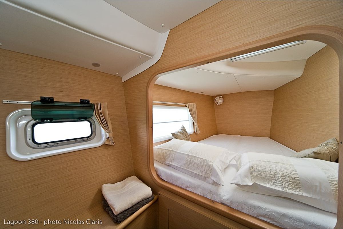 Cabin on OSCAR III, a Lagoon 380 catamaran at Alameda, United States