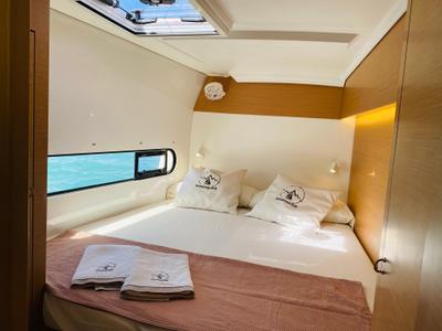 Cabin on Yemaya Denia Bareboat, a Excess 11 catamaran at Dénia, Spain