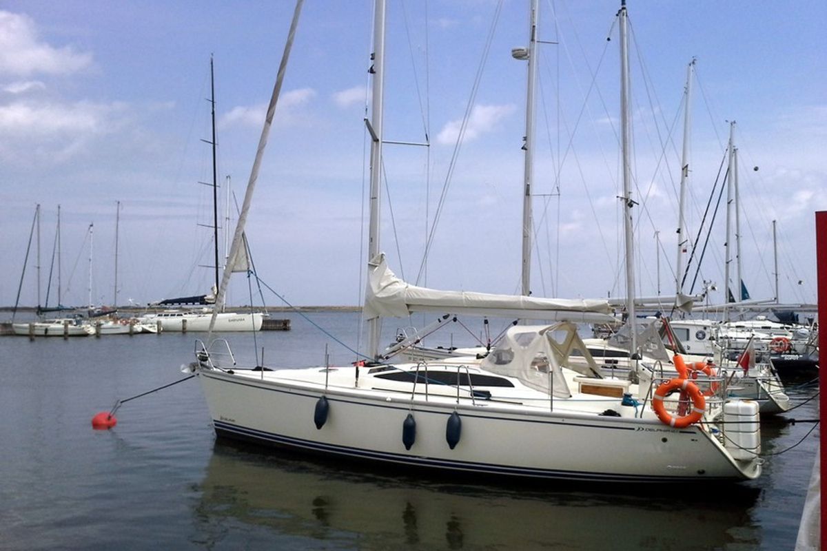 Exterior view of Madera, a Delphia Yachts Delphia 40.3 sailboat at Gdańsk, Poland