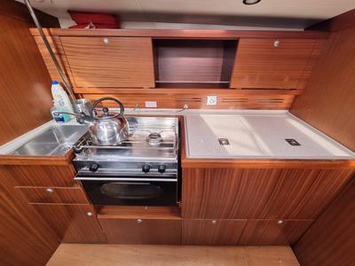 Galley of Madera, a Delphia Yachts Delphia 40.3 sailboat at Gdańsk, Poland