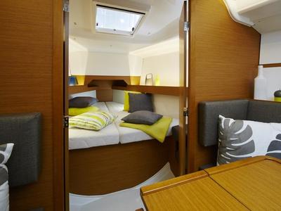 Cabin on Sunsail 34 Classic, a Jeanneau Sun Odyssey 349 sailboat at Municipal Unit of Lefkada, Greece