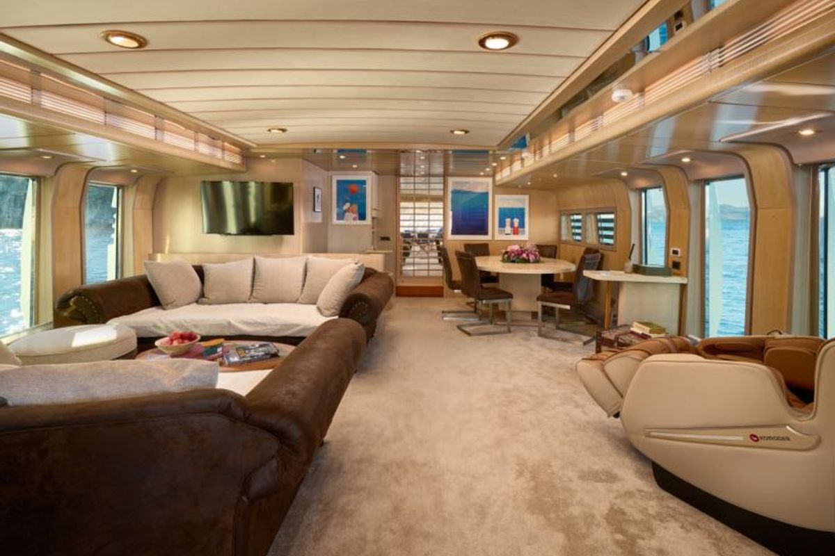 Salon of Marshall, a Posillipo Technema 82 yacht at Split, Croatia