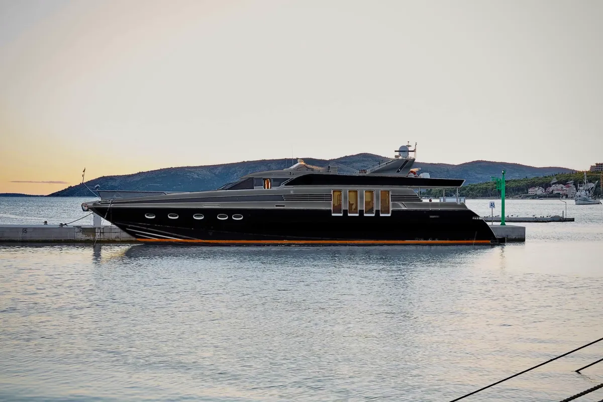 Exterior view of Marshall, a Posillipo Technema 82 yacht at Split, Croatia