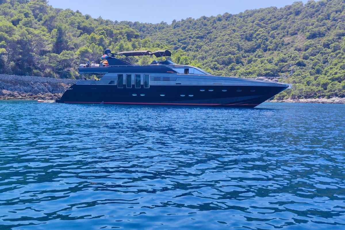 Exterior view of Marshall, a Posillipo Technema 82 yacht at Split, Croatia