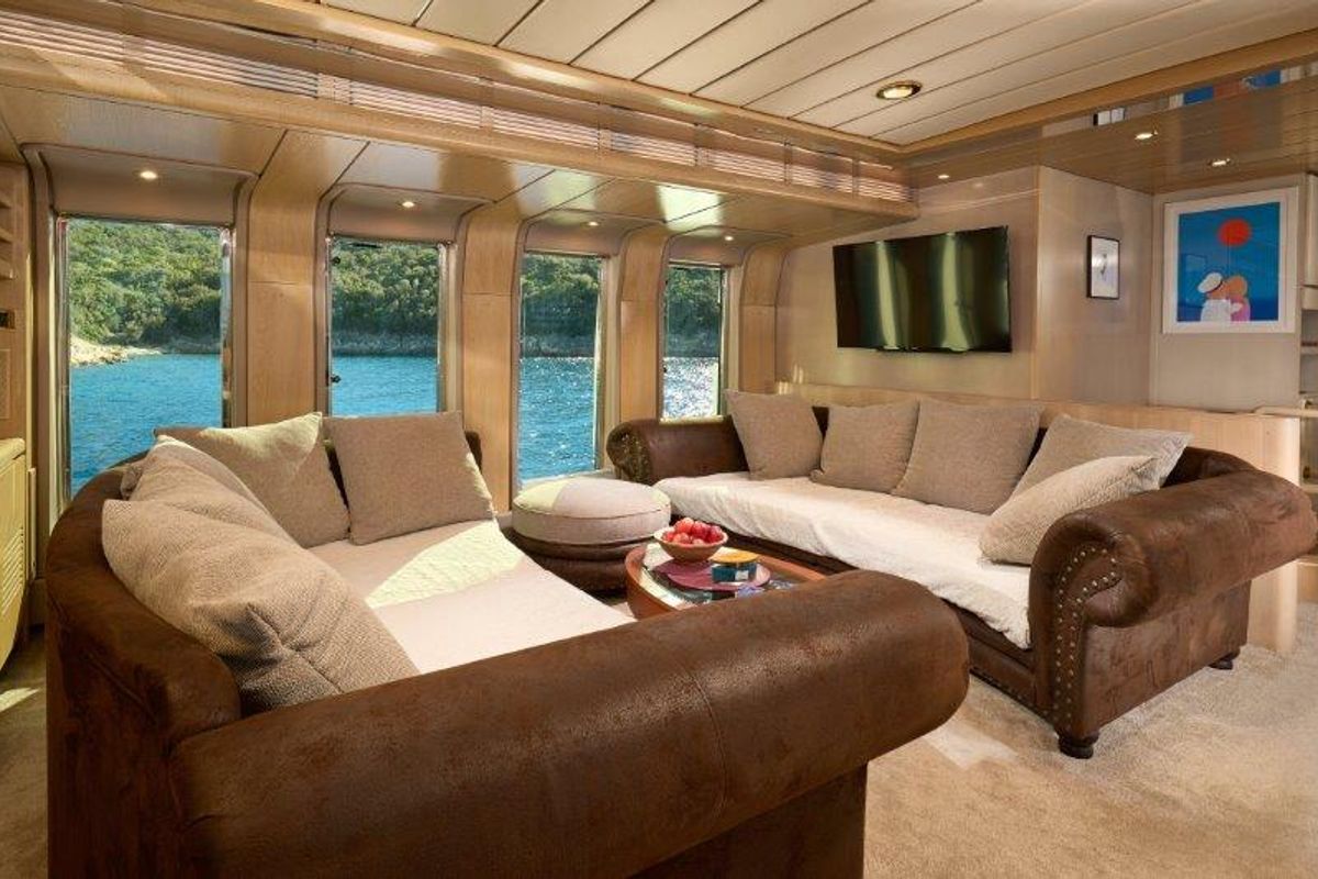 Salon of Marshall, a Posillipo Technema 82 yacht at Split, Croatia
