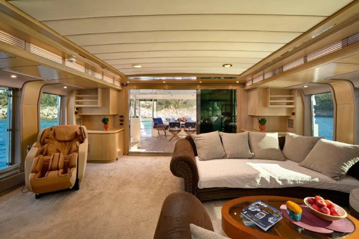 Salon of Marshall, a Posillipo Technema 82 yacht at Split, Croatia