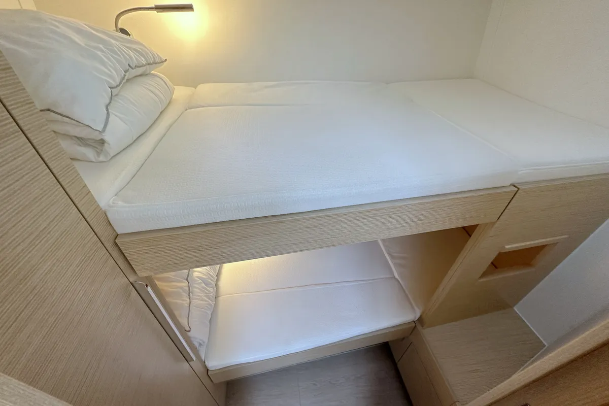 Cabin on Freebe, a Hanse Yachts Hanse 460 sailboat at Grad Pula, Croatia