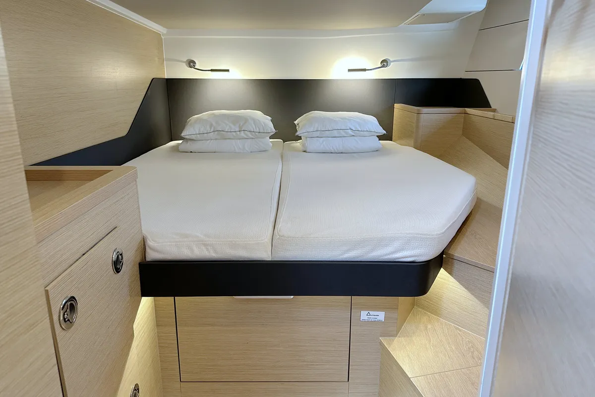 Cabin on Freebe, a Hanse Yachts Hanse 460 sailboat at Grad Pula, Croatia