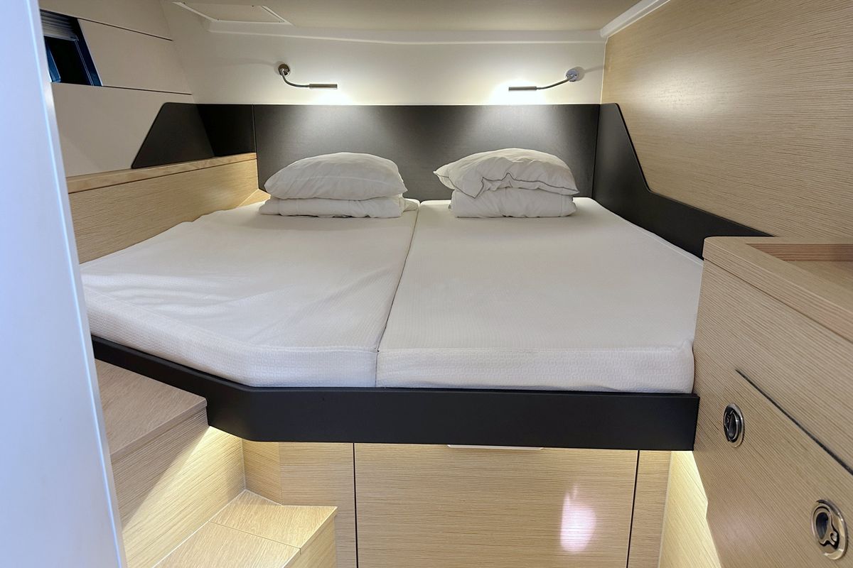 Cabin on Freebe, a Hanse Yachts Hanse 460 sailboat at Grad Pula, Croatia