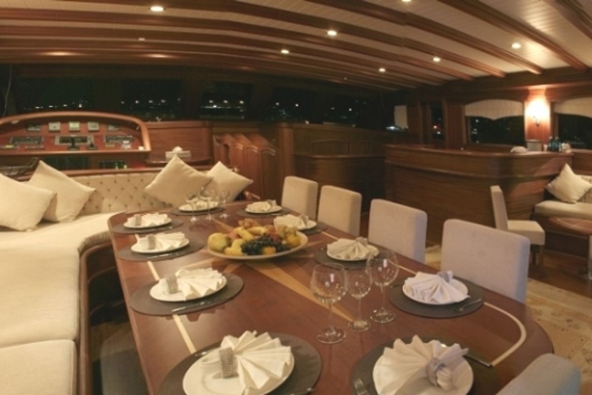 Salon of Caner 4, a Custom Made Caner 4 yacht at Bodrum, Turkey