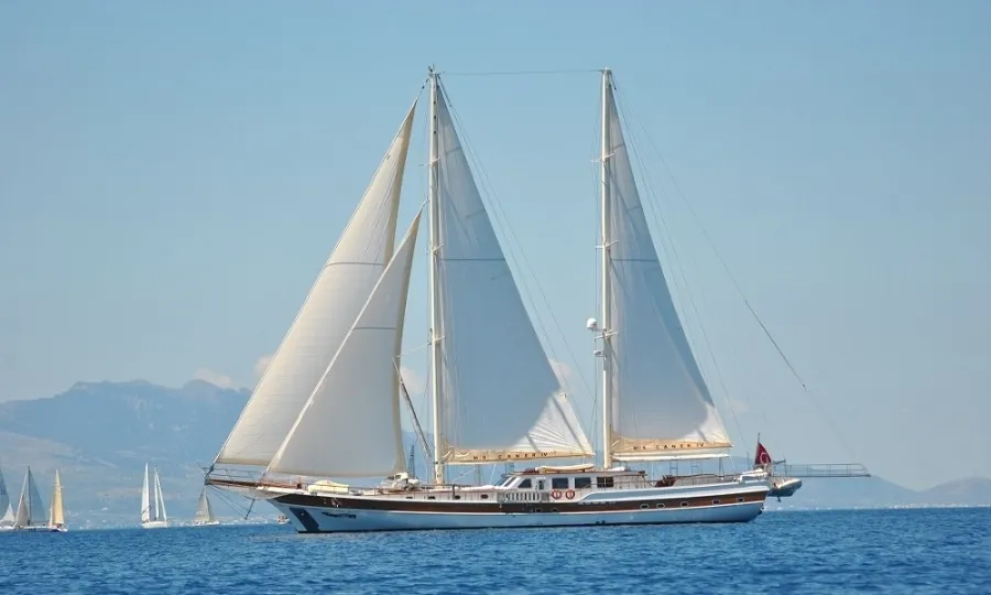 Exterior view of Caner 4, a Custom Made Caner 4 yacht at Bodrum, Turkey