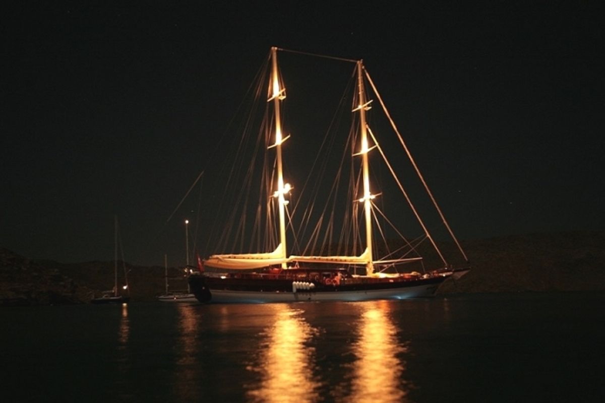 Exterior view of Caner 4, a Custom Made Caner 4 yacht at Bodrum, Turkey