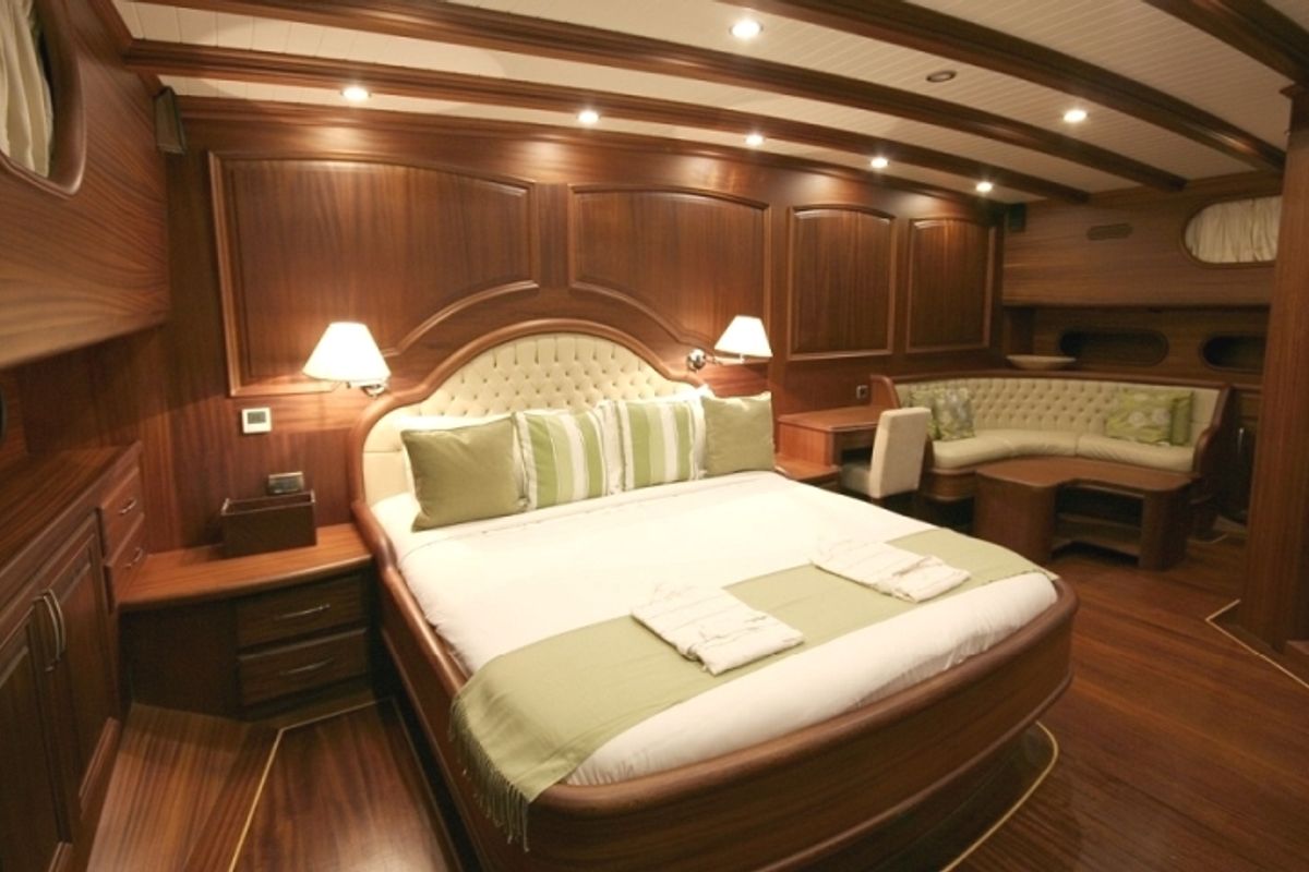 Cabin on Caner 4, a Custom Made Caner 4 yacht at Bodrum, Turkey