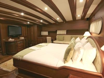 Cabin on Caner 4, a Custom Made Caner 4 yacht at Bodrum, Turkey