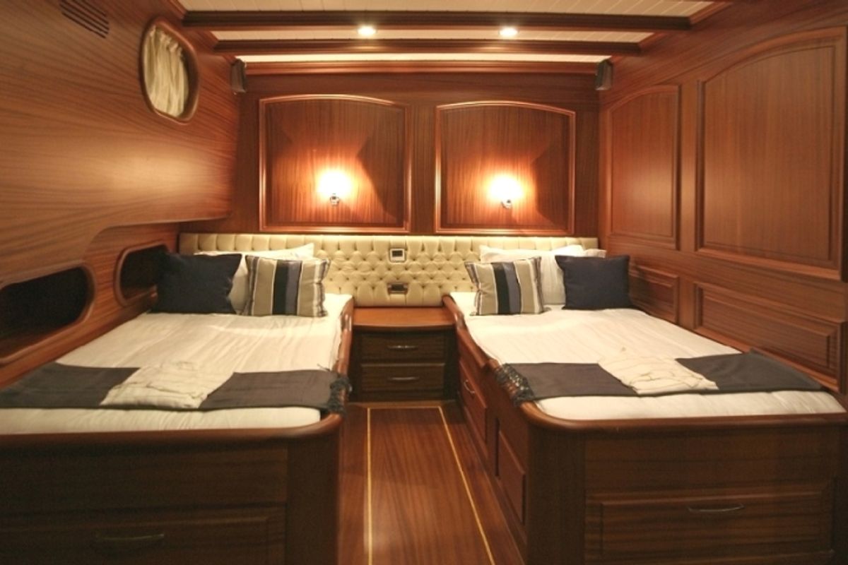 Cabin on Caner 4, a Custom Made Caner 4 yacht at Bodrum, Turkey