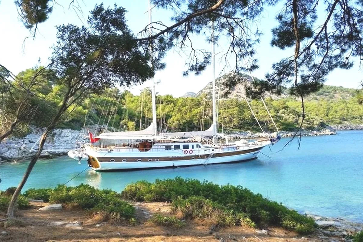 Exterior view of Caner 4, a Custom Made Caner 4 yacht at Bodrum, Turkey