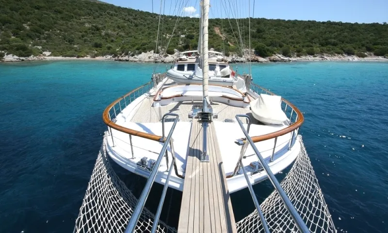 Deck of Caner 4, a Custom Made Caner 4 yacht at Bodrum, Turkey