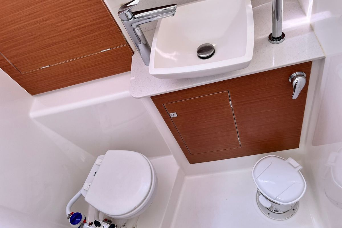 Head on Salted Caramel, a Dufour 460 GL sailboat at Lavreotiki Municipal Unit, Greece