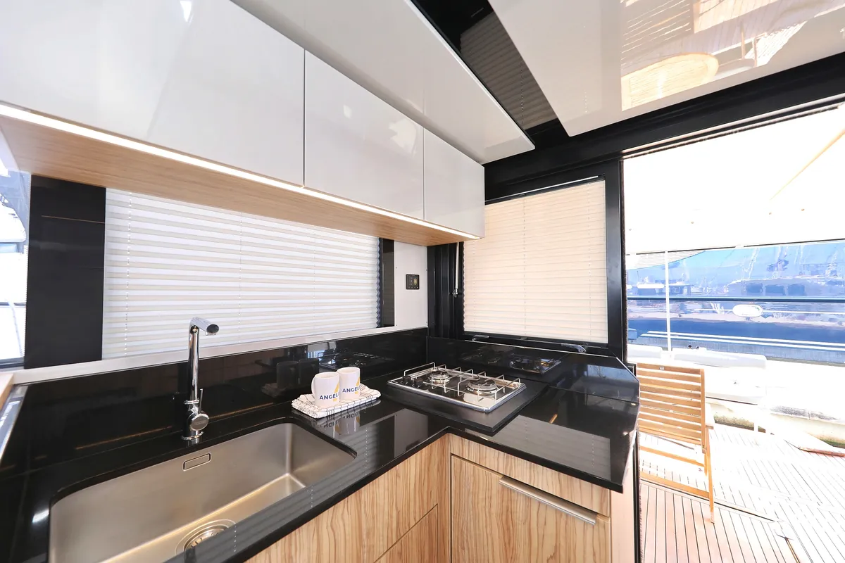 Galley of Fortuna, a Cobra Yachts Seamaster 45 yacht at Grad Trogir, Croatia