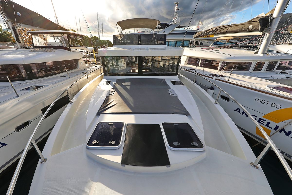 Deck of Fortuna, a Cobra Yachts Seamaster 45 yacht at Grad Trogir, Croatia