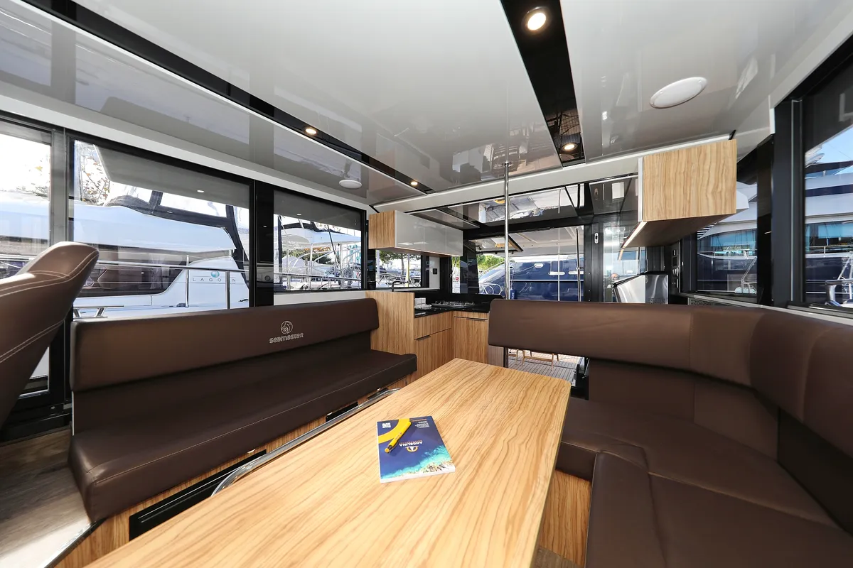 Salon of Fortuna, a Cobra Yachts Seamaster 45 yacht at Grad Trogir, Croatia