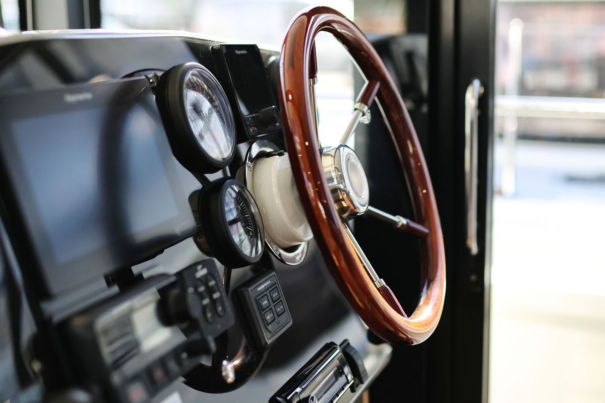 Cockpit of Fortuna, a Cobra Yachts Seamaster 45 yacht at Grad Trogir, Croatia