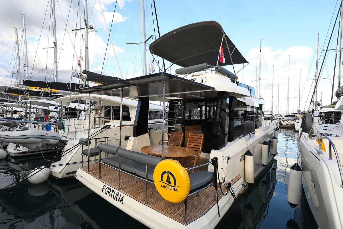 Fortuna, a Cobra Yachts Seamaster 45 yacht at Grad Trogir, Croatia
