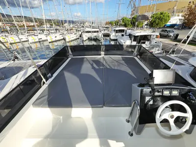 Deck of Fortuna, a Cobra Yachts Seamaster 45 yacht at Grad Trogir, Croatia