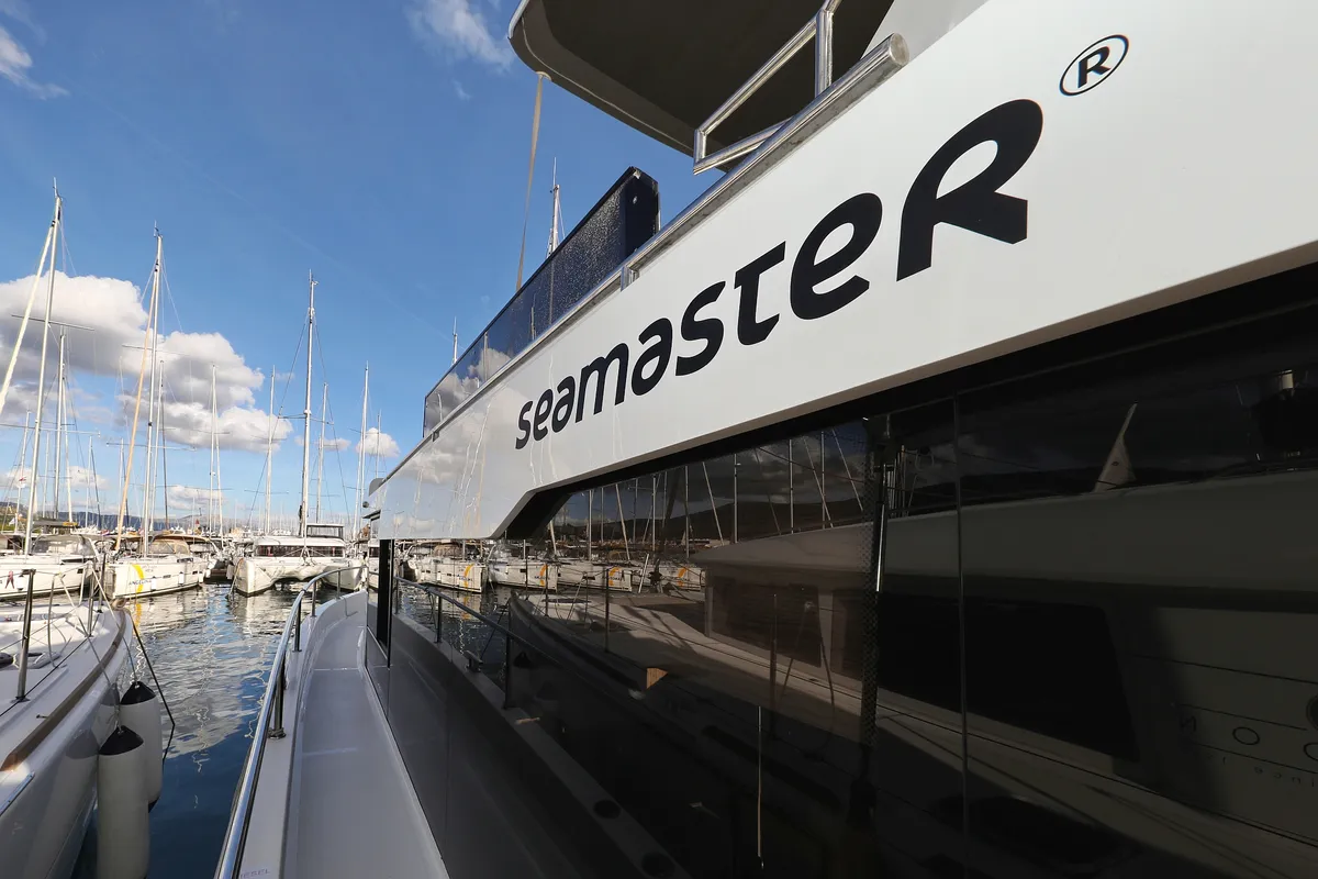 Exterior view of Fortuna, a Cobra Yachts Seamaster 45 yacht at Grad Trogir, Croatia
