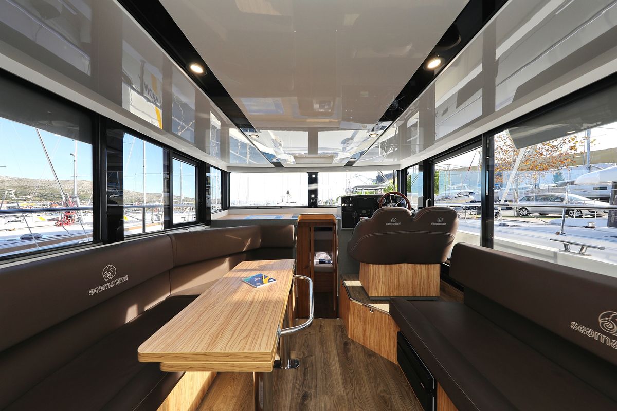 Salon of Fortuna, a Cobra Yachts Seamaster 45 yacht at Grad Trogir, Croatia