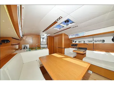 Salon of Canne Bleue, a Jeanneau Sun Odyssey 449 sailboat at Municipal Unit of Rhodes, Greece