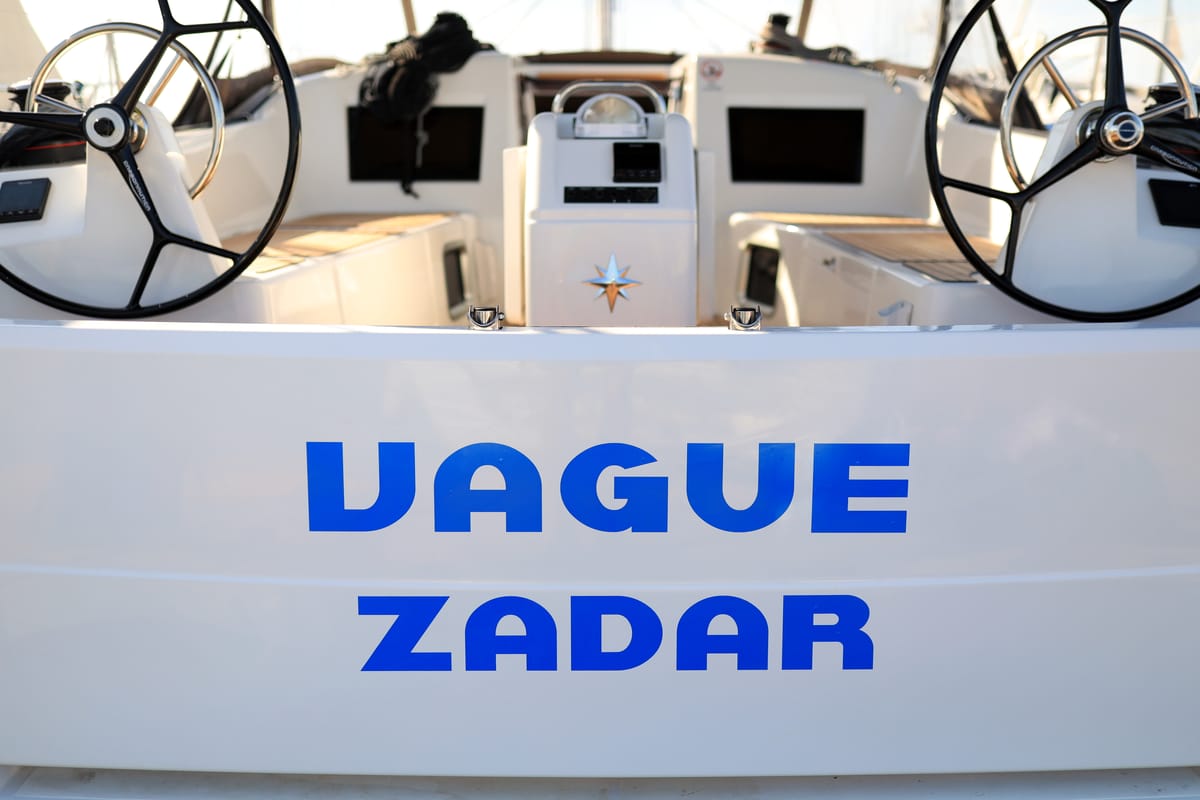 Cabin on Vague, a Jeanneau Sun Odyssey 410 sailboat at Zadar, Croatia