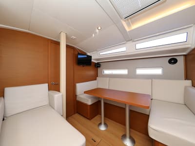 Salon of Vague, a Jeanneau Sun Odyssey 410 sailboat at Zadar, Croatia