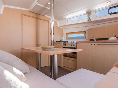 Salon of Oceanis 38.1 Classic, a Beneteau Oceanis 38.1 sailboat at Tonnarella, Italy