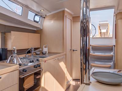 Galley of Oceanis 38.1 Classic, a Beneteau Oceanis 38.1 sailboat at Tonnarella, Italy