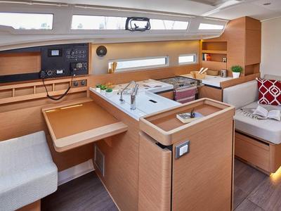 Galley of Borgeri, a Jeanneau Sun Odyssey 410 sailboat at Cecina, Italy