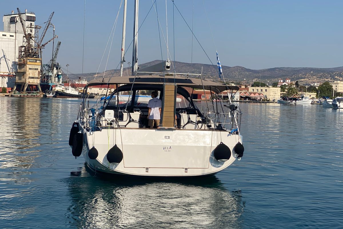 Exterior view of Vela , a Bavaria C50 sailboat at Volos Municipality, Greece