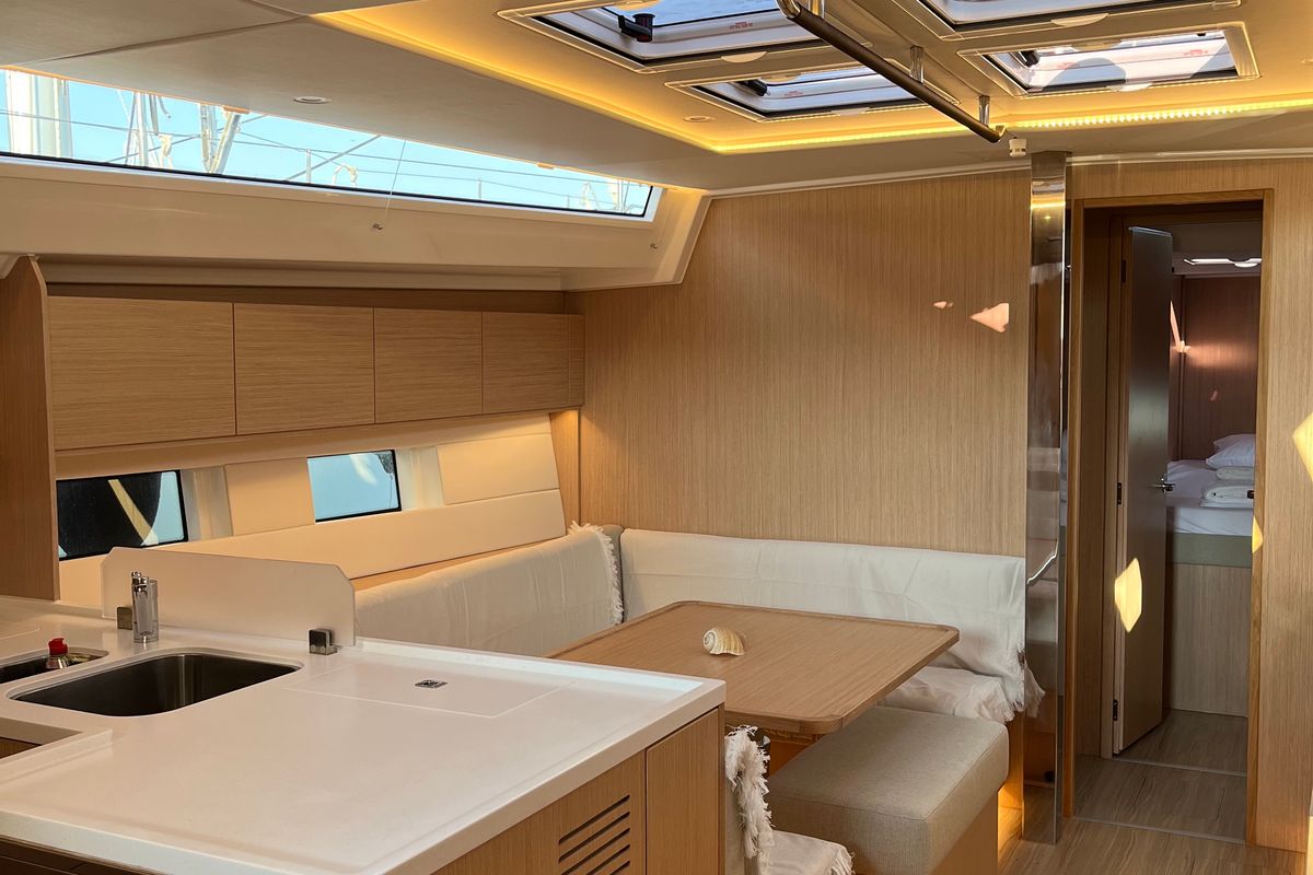 Galley of Vela , a Bavaria C50 sailboat at Volos Municipality, Greece