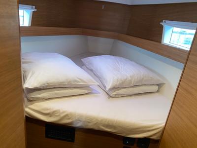 Cabin on VIKI, a Elan Impression 45.1 sailboat at Grad Pula, Croatia