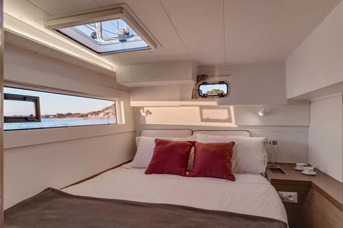 Cabin on Monarch, a Lagoon 40 catamaran at Primošten, Croatia