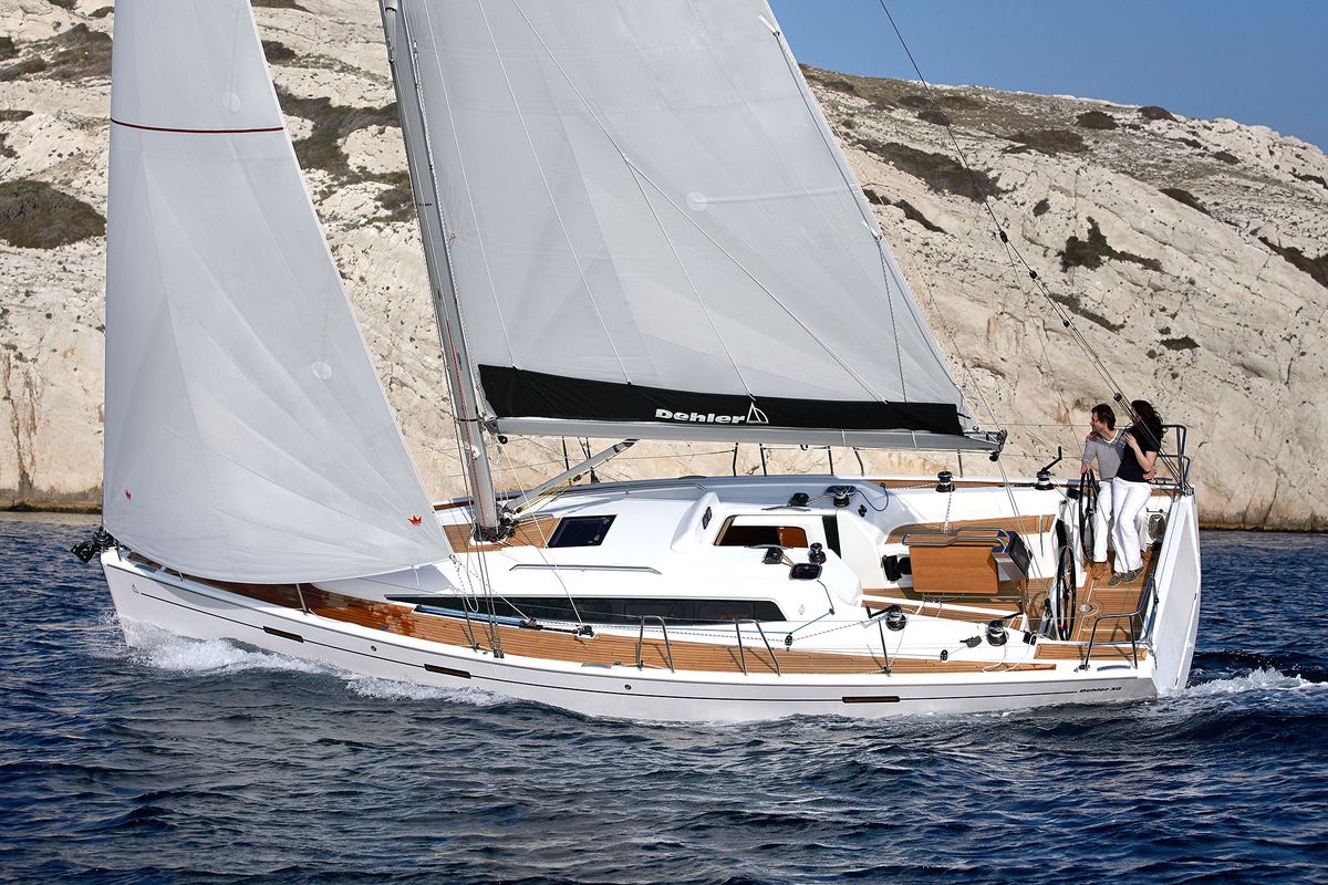 Exterior view of Redshift, a Dehler 38 sailboat at Grad Biograd na Moru, Croatia