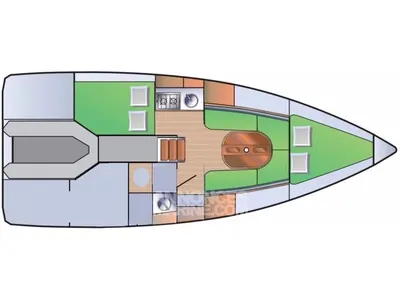 Floor plan of Aliex, a Gulet Mojito 888 sailboat at Port Navalo, France
