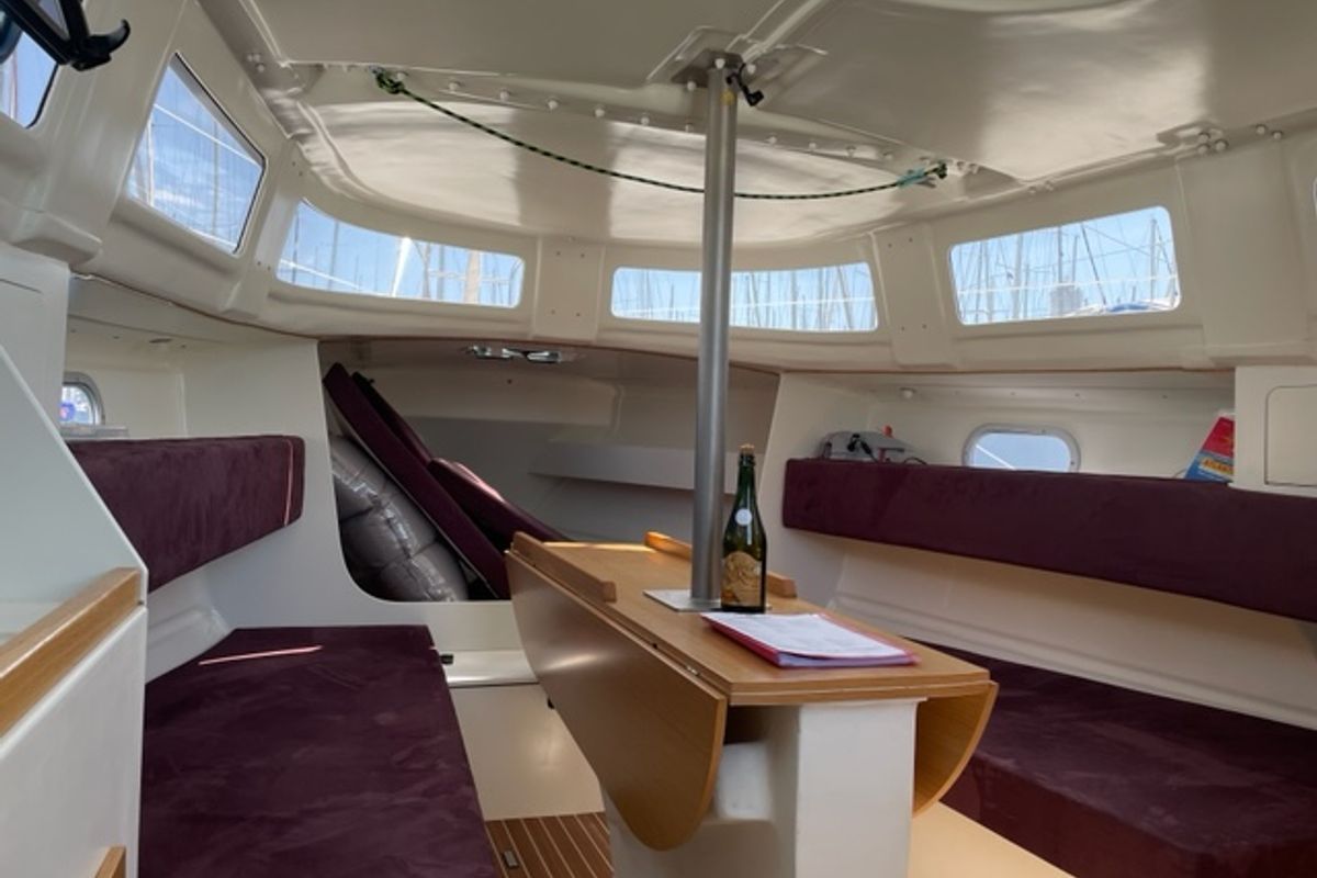 Salon of Aliex, a Gulet Mojito 888 sailboat at Port Navalo, France