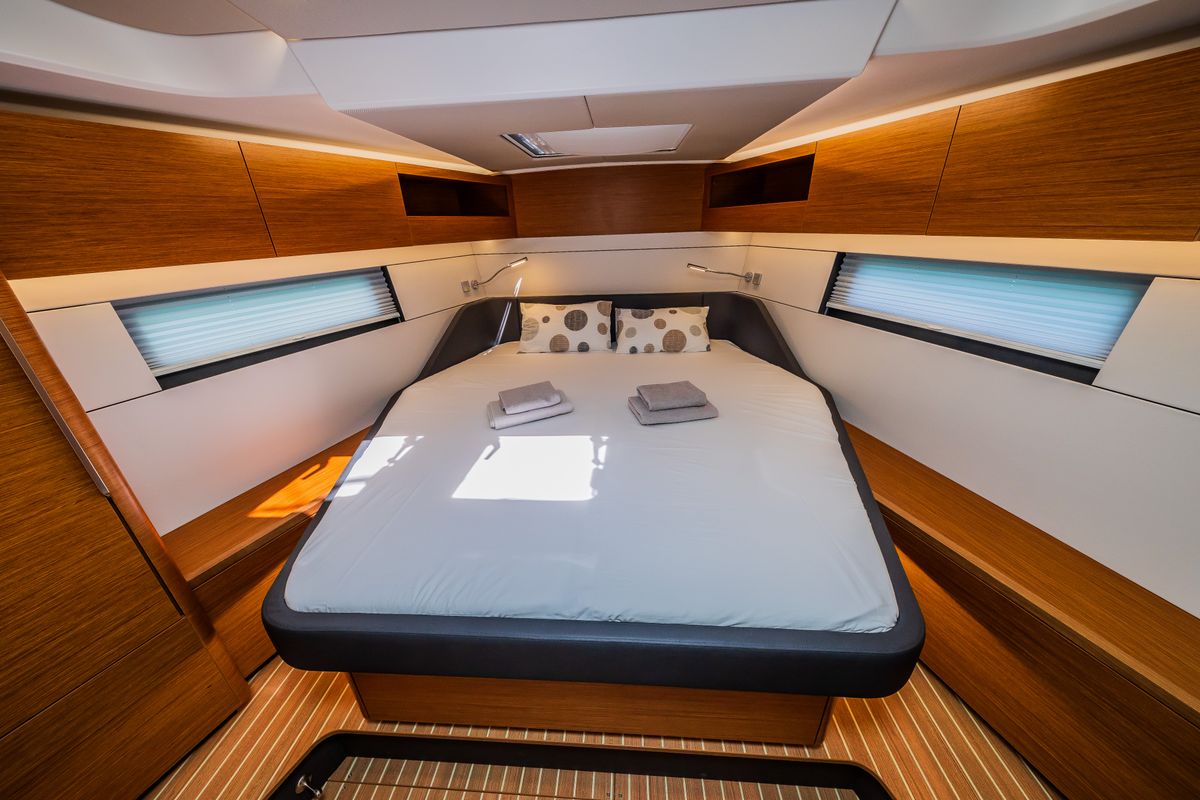 Cabin on Whistler, a Hanse Yachts Hanse 460 sailboat at Seget Donji, Croatia