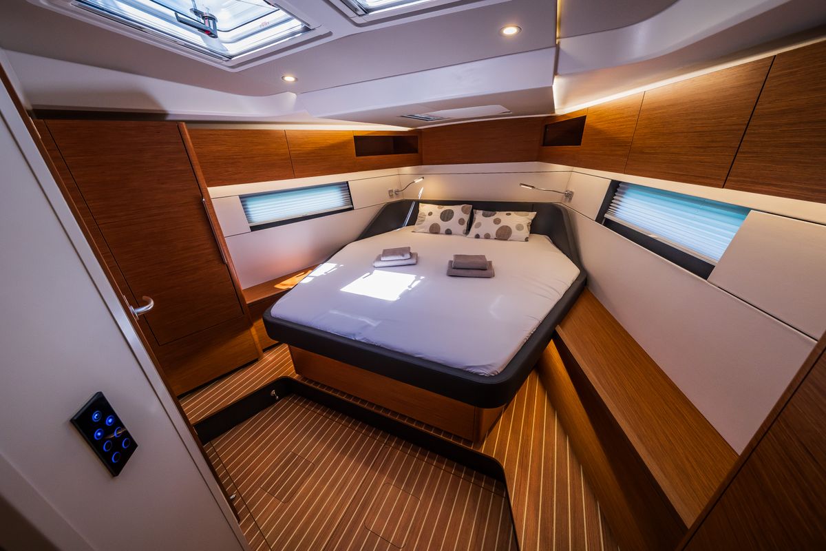 Cabin on Whistler, a Hanse Yachts Hanse 460 sailboat at Seget Donji, Croatia