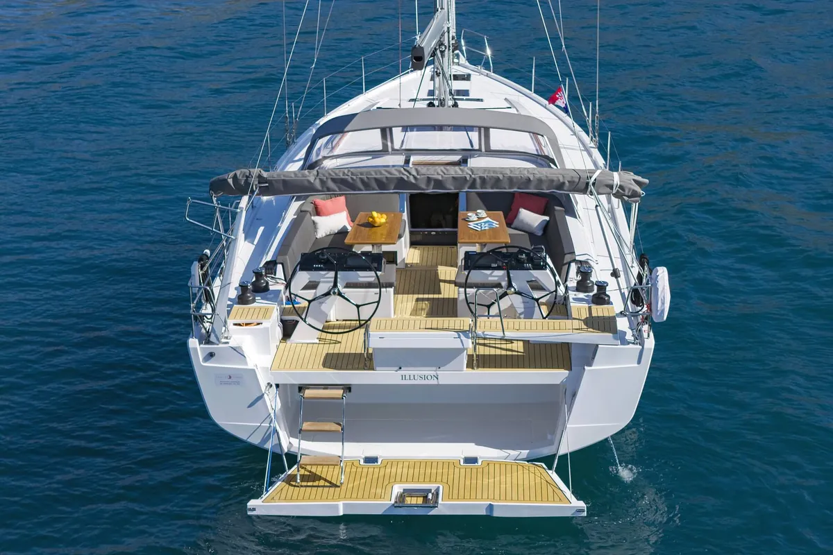 Illusion, a Hanse Yachts Hanse 510 sailboat at Općina Sukošan, Croatia